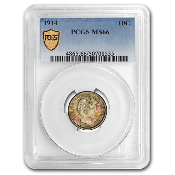 1914 Barber Dime MS-66 PCGS 1914 Barber Dime MS-66 PCGS